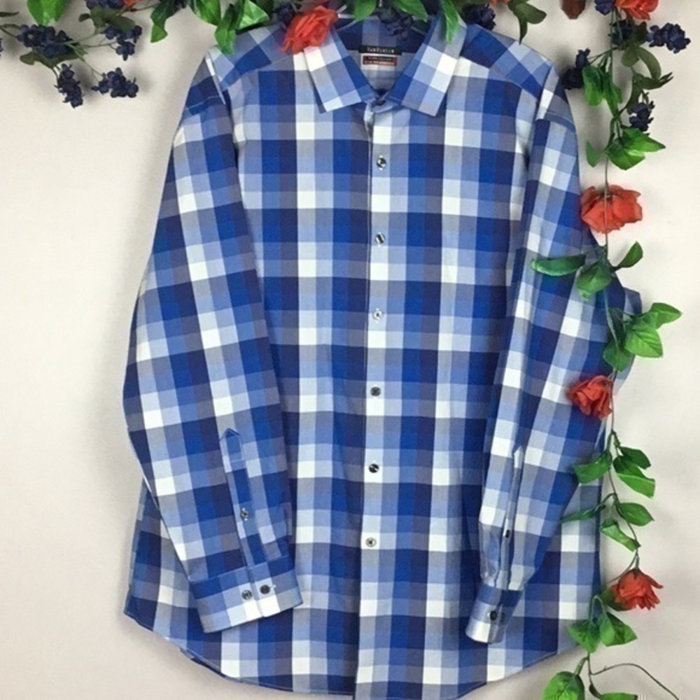 NWOT VAN HEUSEN Wrinkle Free Slim Fit Stretch 17.5